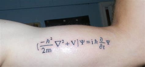 calculus tattoo|schrodinger equation tattoo.